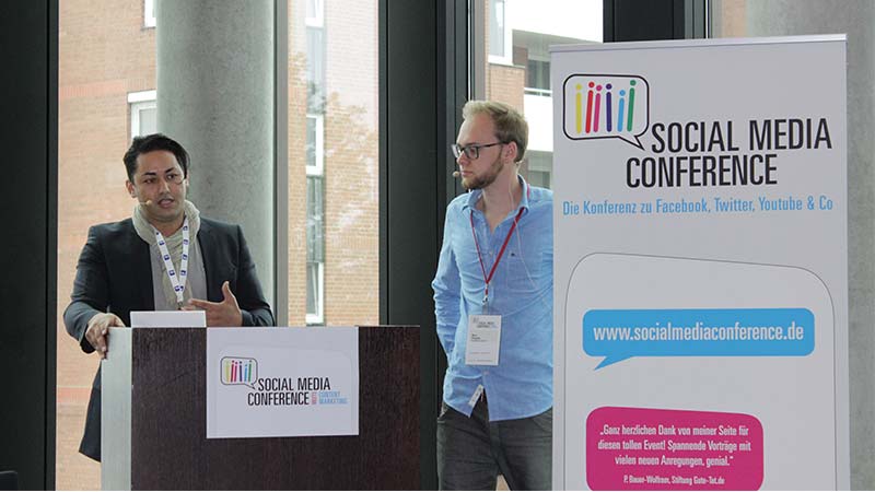 Karim Maataoui, Maserati Germany und Nico Pliquett, socialBench GmbH auf der Social Media Conference 2014